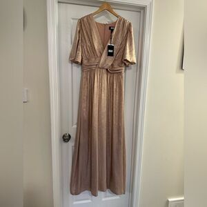 DKNY dress long floor length formal gossamer pink size 8 NWT